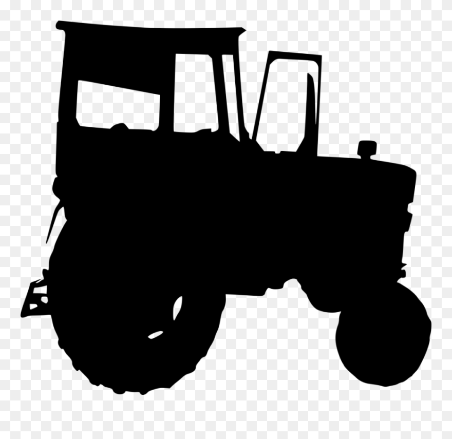 Bulldozer Clipart Track Hoe - Tractor Silhouette Transparent - Png Download