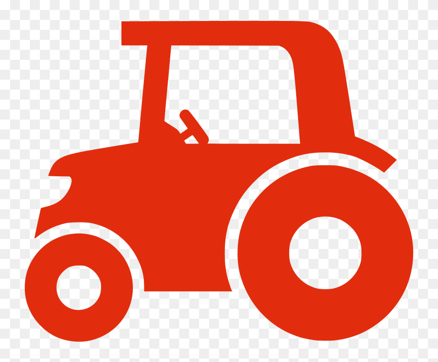 Tractor Png Silhouette - Tractor Icon Red Clipart