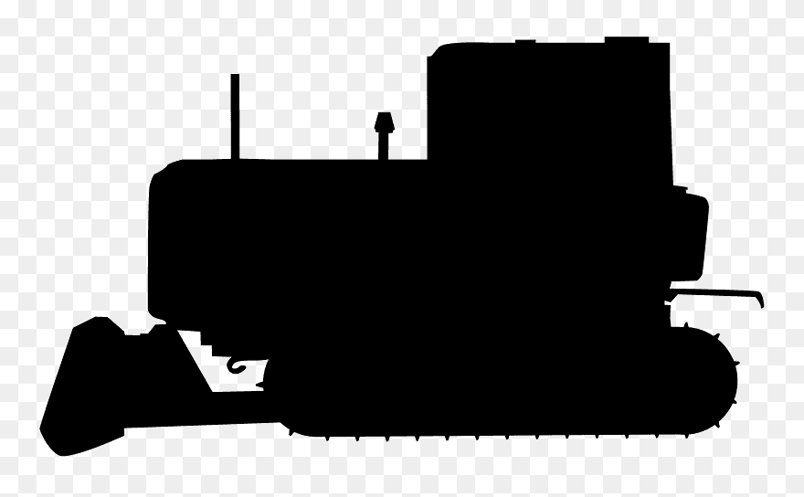 Clipart Bulldozer Silhouette - Png Download