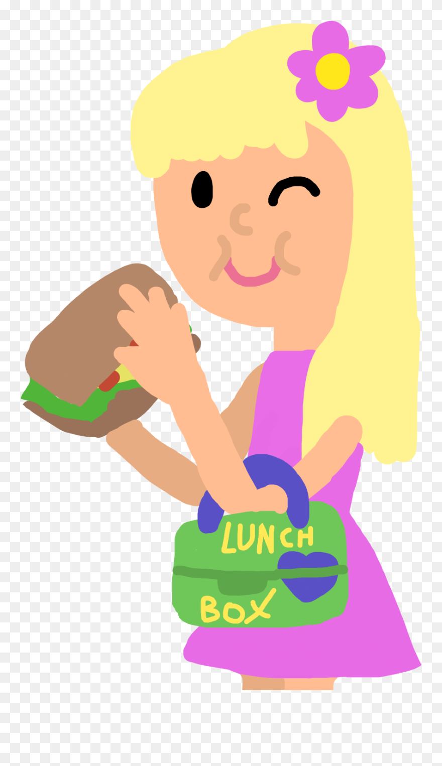 Girl What Is That On Your Arm😇
my Lunch Box 😄 - Illustration Clipart