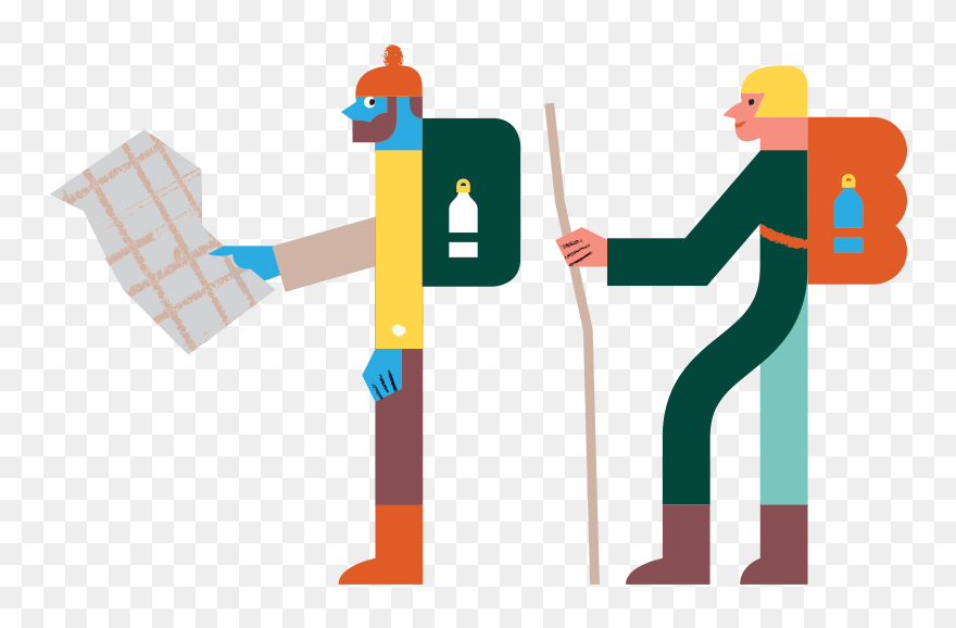 Hikers - Illustration Clipart