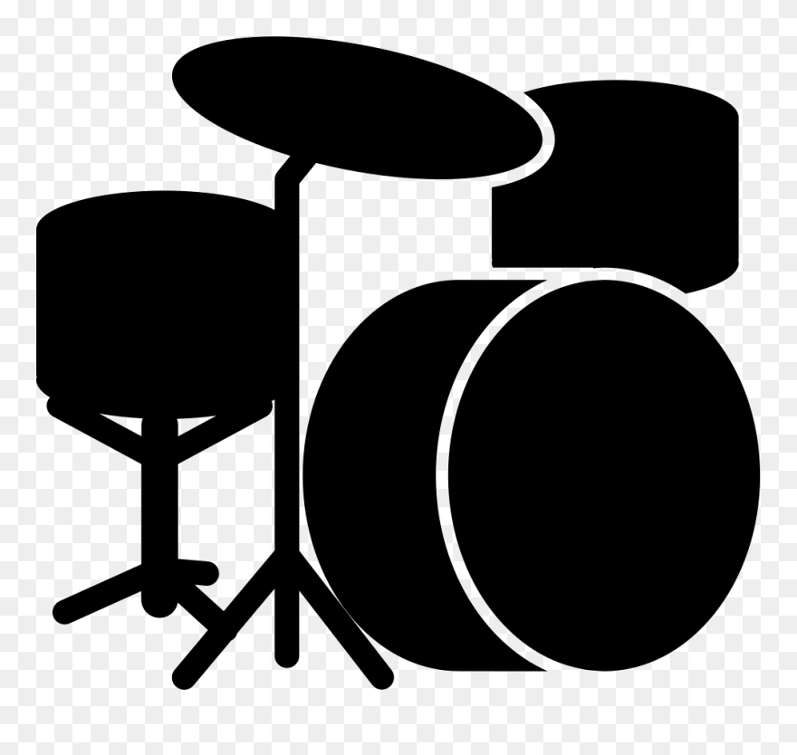 Drum Set - Drums Silhouettes Clipart