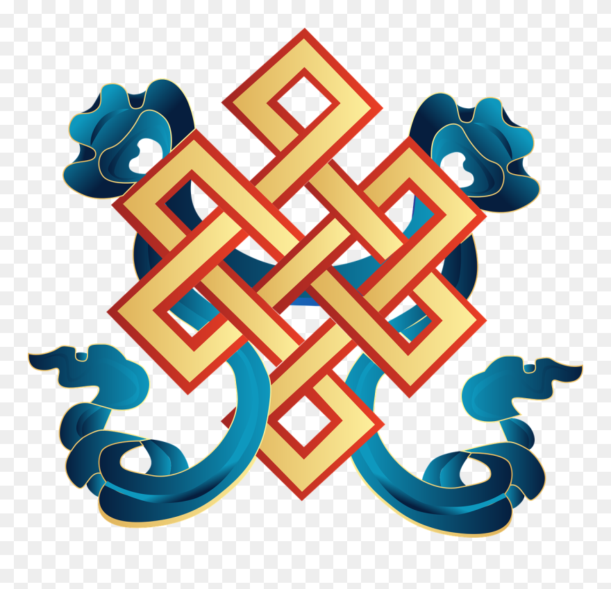 Jewelry, Vector Auspicious Symbol Mongolia Buddhism - Buddhism Four Noble Truths Symbol Clipart