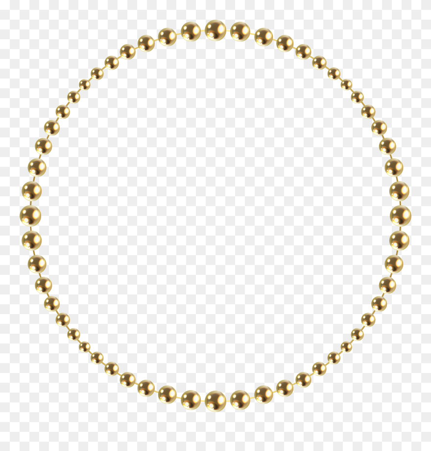 Pearl Clipart Gold Bead - Rosary Hd Circular - Png Download