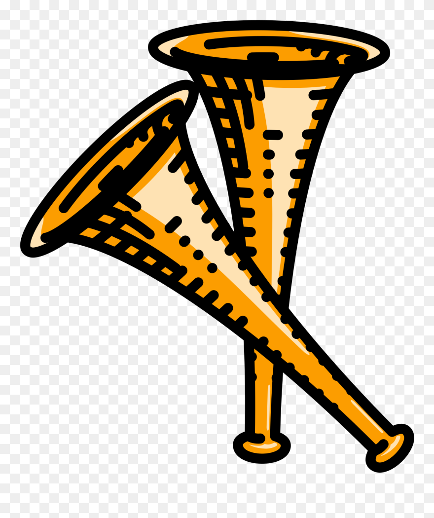 2 Horns Clip Arts - Clipart Of A Horn Musical Instrument - Png Download