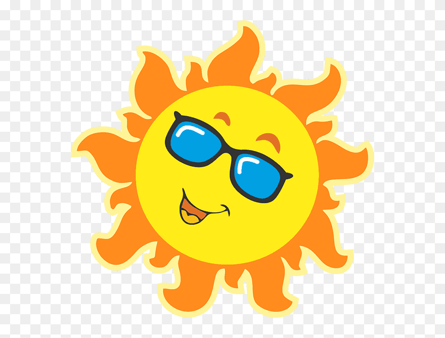 Summer Sun With Sunglasses Clipart