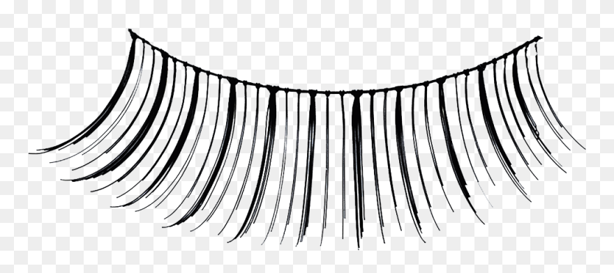 Pre-glued False Eyelashes - Eyelash Extensions Clipart