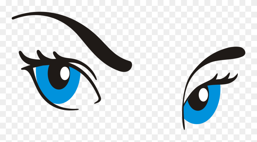 Art,eye,eyewear - Transparent Cartoon Blue Eyes Clipart
