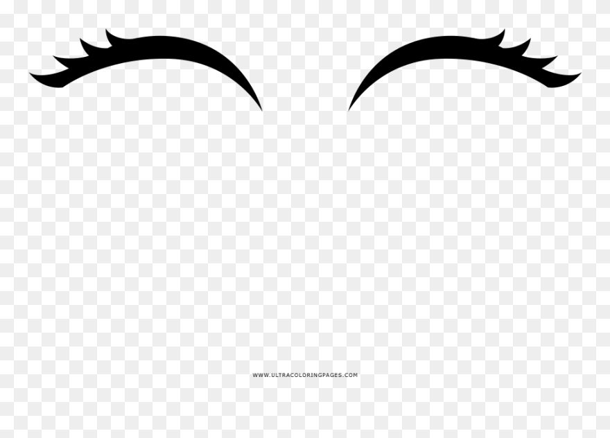 Eyelashes Coloring Page Clipart