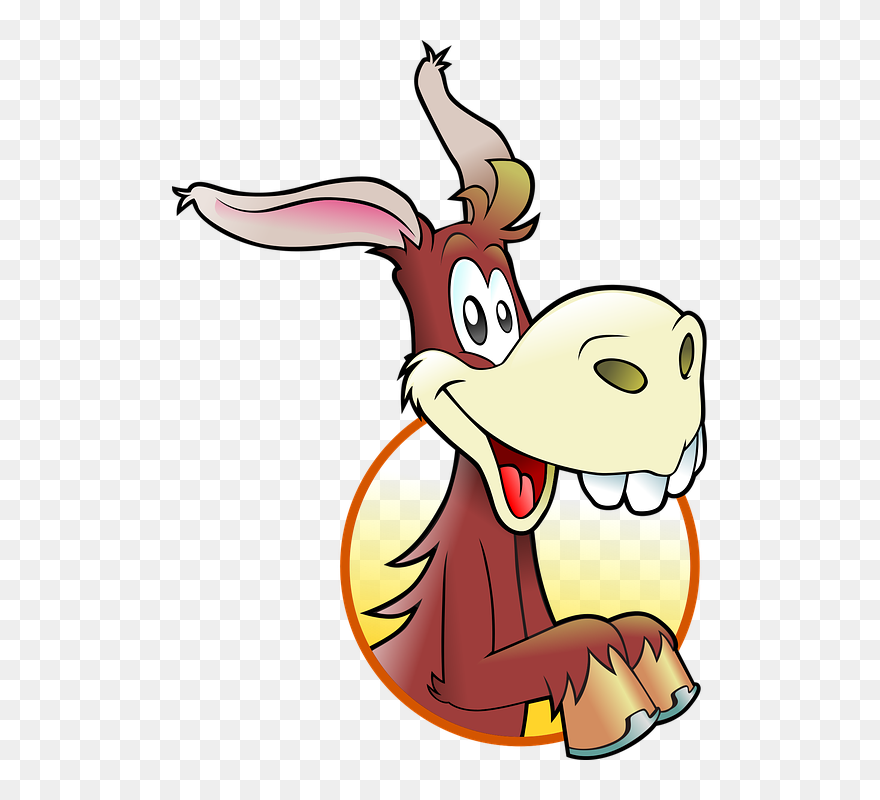 Funny Donkey Cartoon Clipart