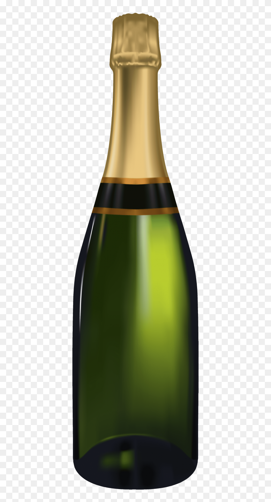 Clipart Explosion Champagne - Champagne Bottle No Label - Png Download