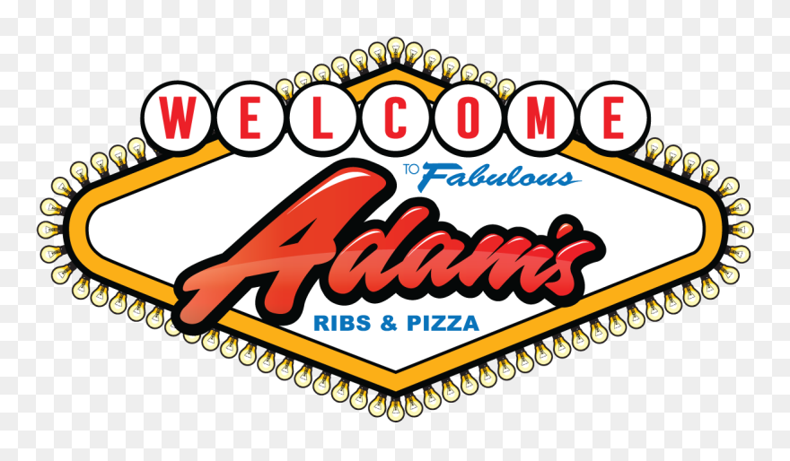 Adam S Rib Clipart Svg Black And White Stock Adam"s - Adams Ribs And Pizza - Png Download