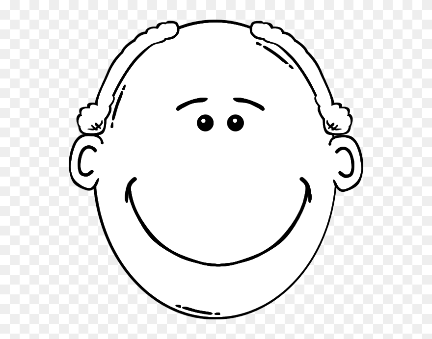 Man Clipart Father Face - Black And White Dad Clip Art - Png Download
