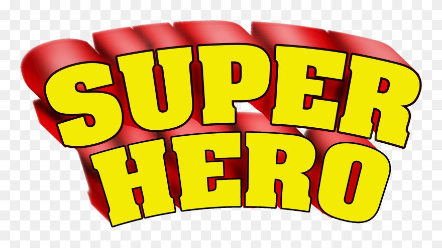 Super Word Clipart - Superhero Word Clipart - Png Download
