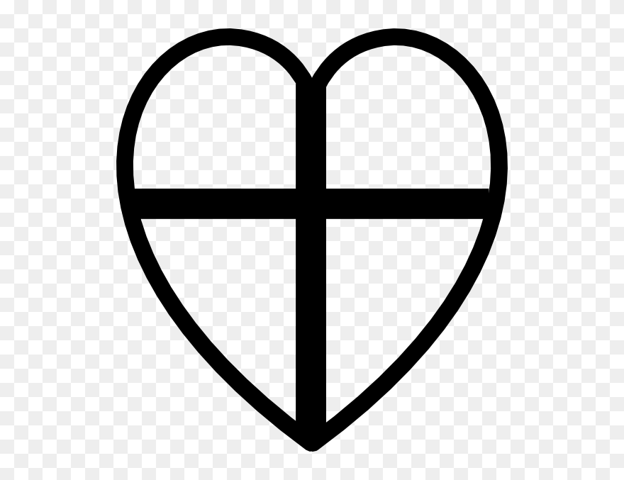 Heart Lake Logo Clip Art - Heart And Cross Armor - Png Download
