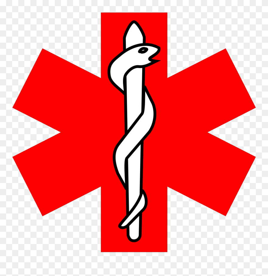 Red Cross Snake Symbol Clipart