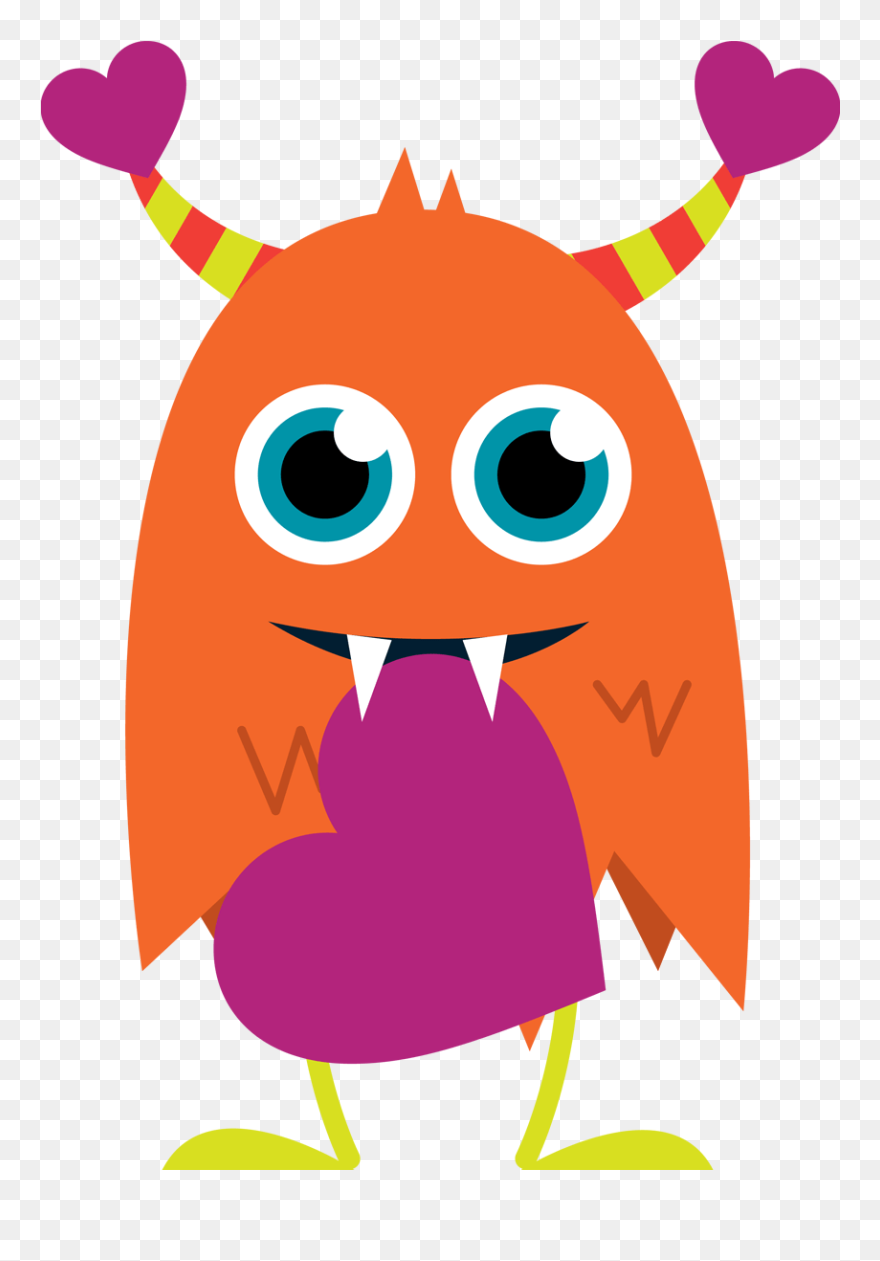 Monster Clipart 7etmozxin - Monster Valentines Clip Art - Png Download