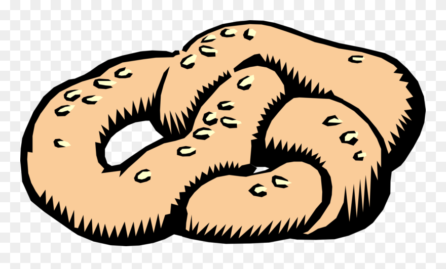 Vector Illustration Of Crisp Dry Baked Biscuit Salted Clipart