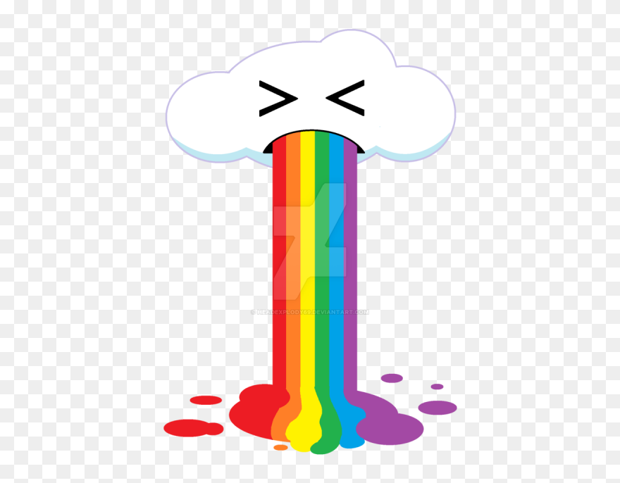 Rainbow Vomiting Png Clipart
