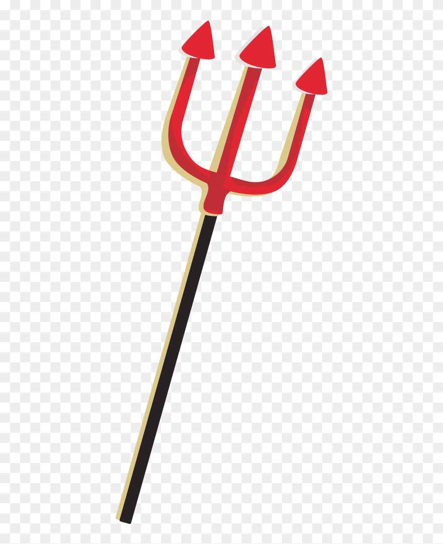 Demon Clipart Devil Pitchfork, Demon Devil Pitchfork - Devil Trident Png Transparent Png