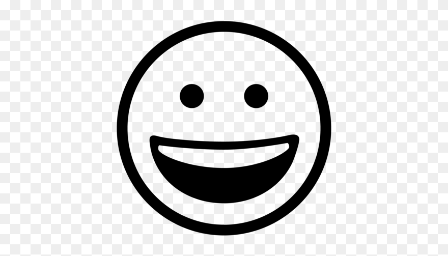 We Like It Here - Excited Smiley Clipart Black And White - Png Download