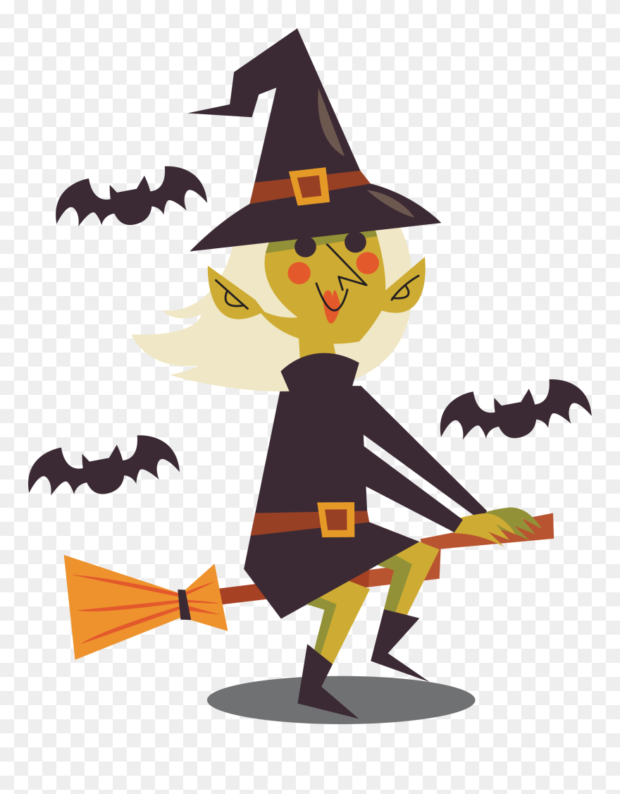 Witch"s Broom Witch"s Broom - Witchcraft Cartoon Transparent Png Clipart