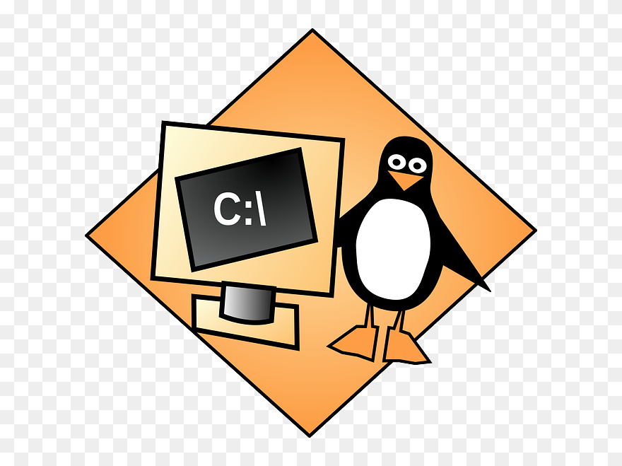 Penguin, Tux, Linux, Console, Shell, Computer - Dosbox Clipart