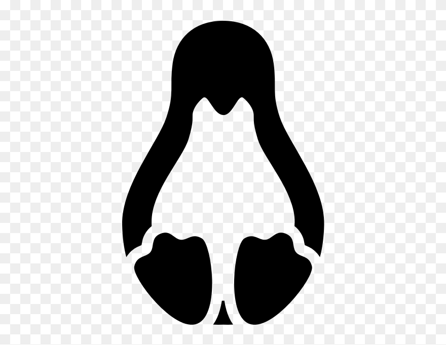 Stycil Tux - Tux Linux Modern Clipart