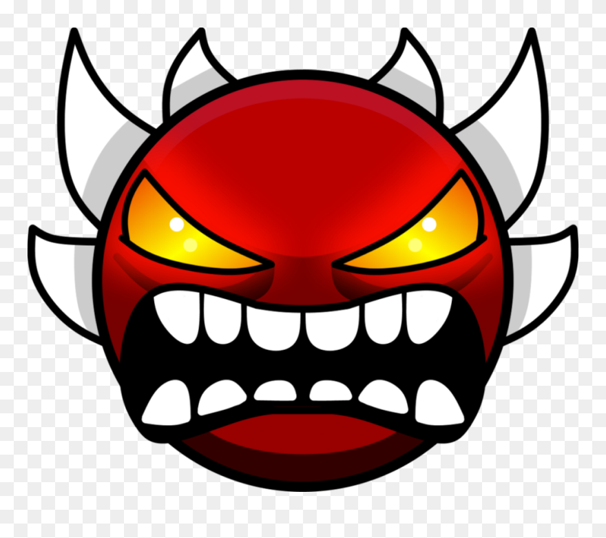 Transparent Demon Clipart - Demon Face Geometry Dash - Png Download