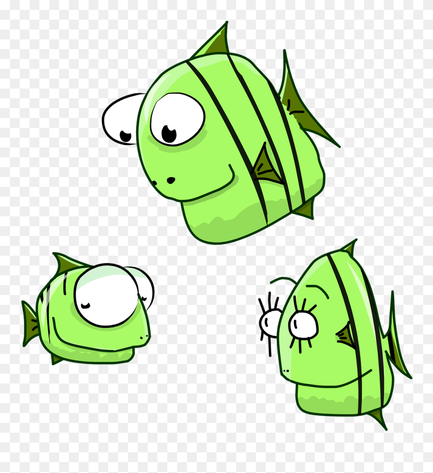 Fish Family Cartoon Clipart