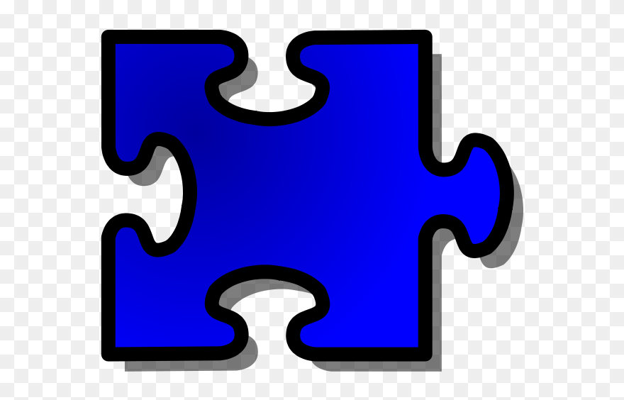 Blue Jigsaw Piece 14 - The Kebab Shop Clipart