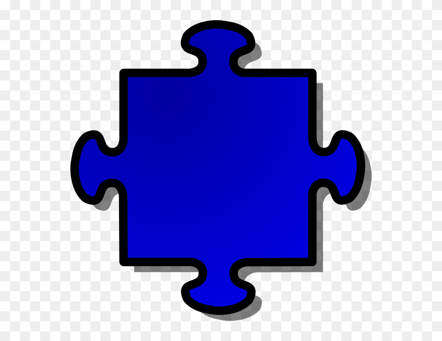 1 Puzzle Piece Vector Clipart