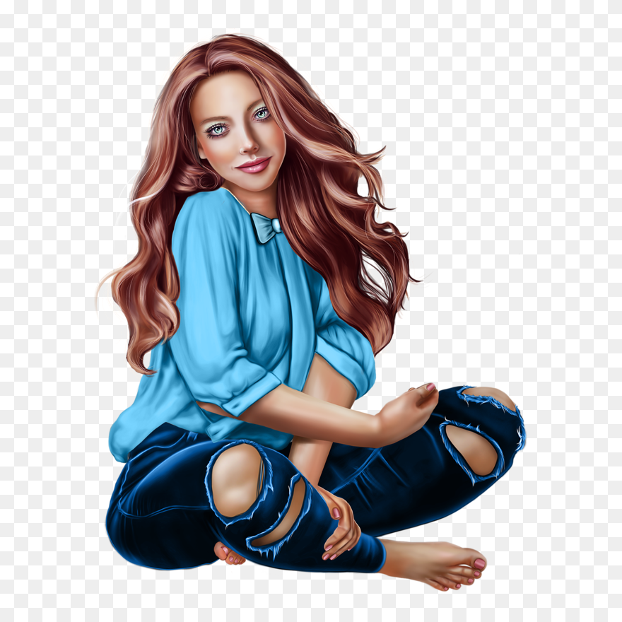 3d Girl, 3d Artist, Girls Clips, Glam Girl, Girly, - Girls 3d Clipart - Png Download