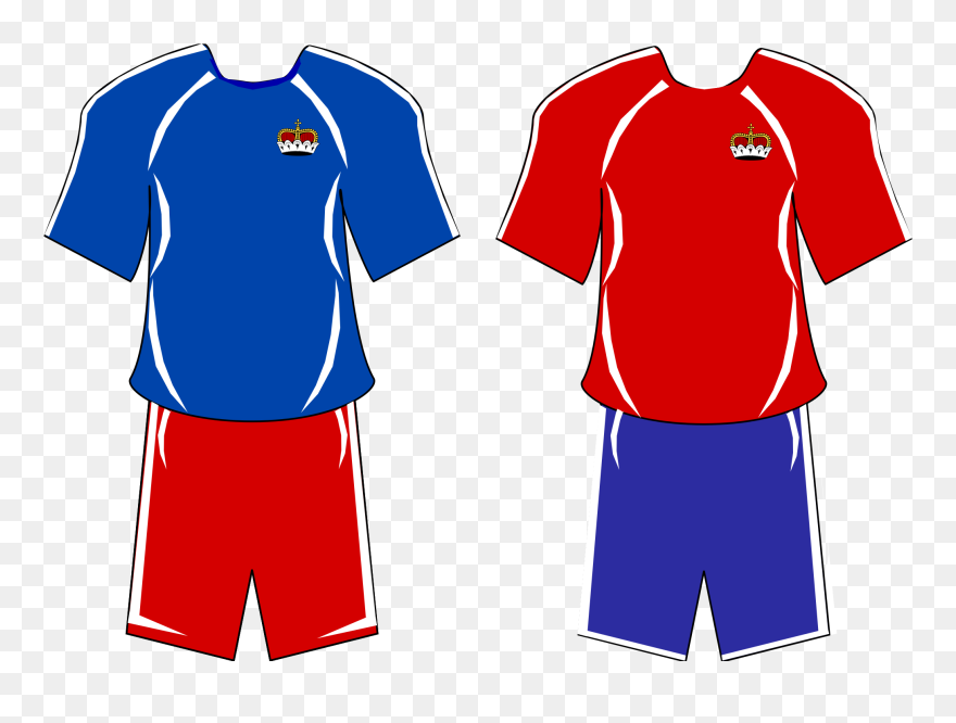 Library Of Blue Red Football Clipart Transparent Download - Clipart Plain Football Kit - Png Download