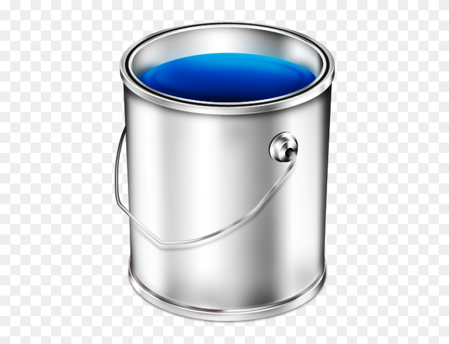 Silver Bucket Free Clipart Download - Paint Bucket Transparent Background - Png Download