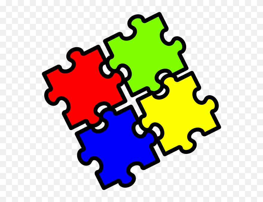 Reading Together Clipart - Puzzle Pieces Clipart - Png Download