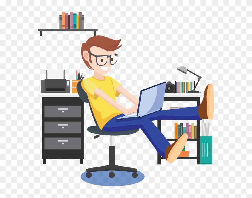 Desk Clipart Clean Up - Cartoon - Png Download