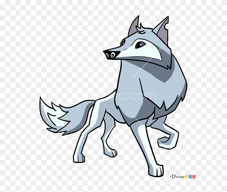 How To Draw Arctic Wolf, Animal Jam - Wolf Drawing Animal Jam Clipart
