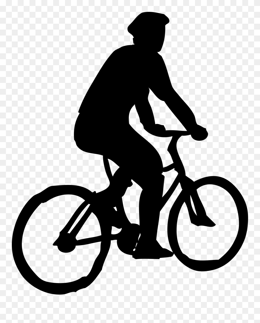 Clipart Bicycle Bike Tour - Silhouette People Bicycle Png Transparent Png