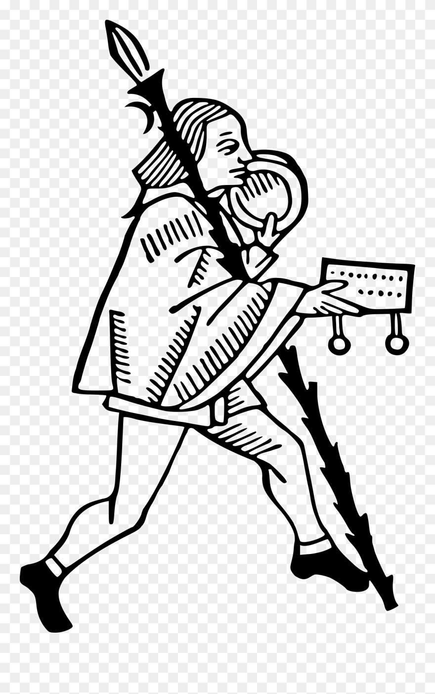 Medieval Book Diary Clipart Clip Royalty Free Library - Medieval Messenger Clipart - Png Download