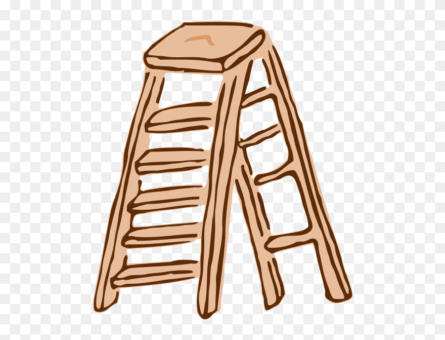 Roughly Drawn Stepladder - Ladder Clipart - Png Download