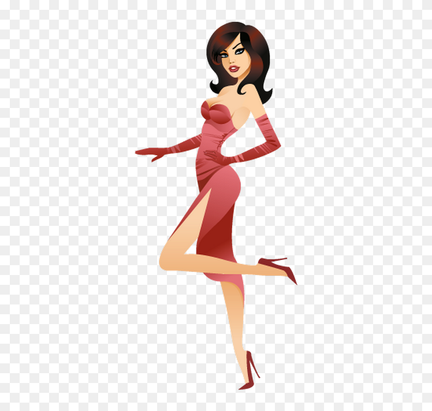 Clip Art Vector Graphics Openclipart Woman - Cartoon Casino Girl Png Transparent Png
