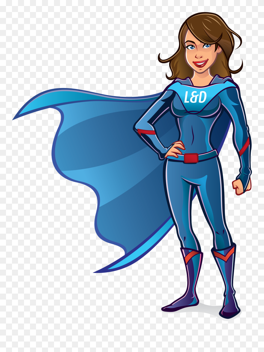 Chica Superheroína Clipart