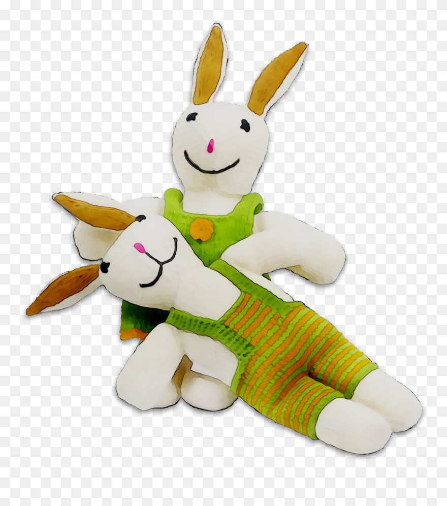 Animals Cuddly Plush Stuffed Toys Easter Bunny Clipart - Stuffed Toy - Png Download