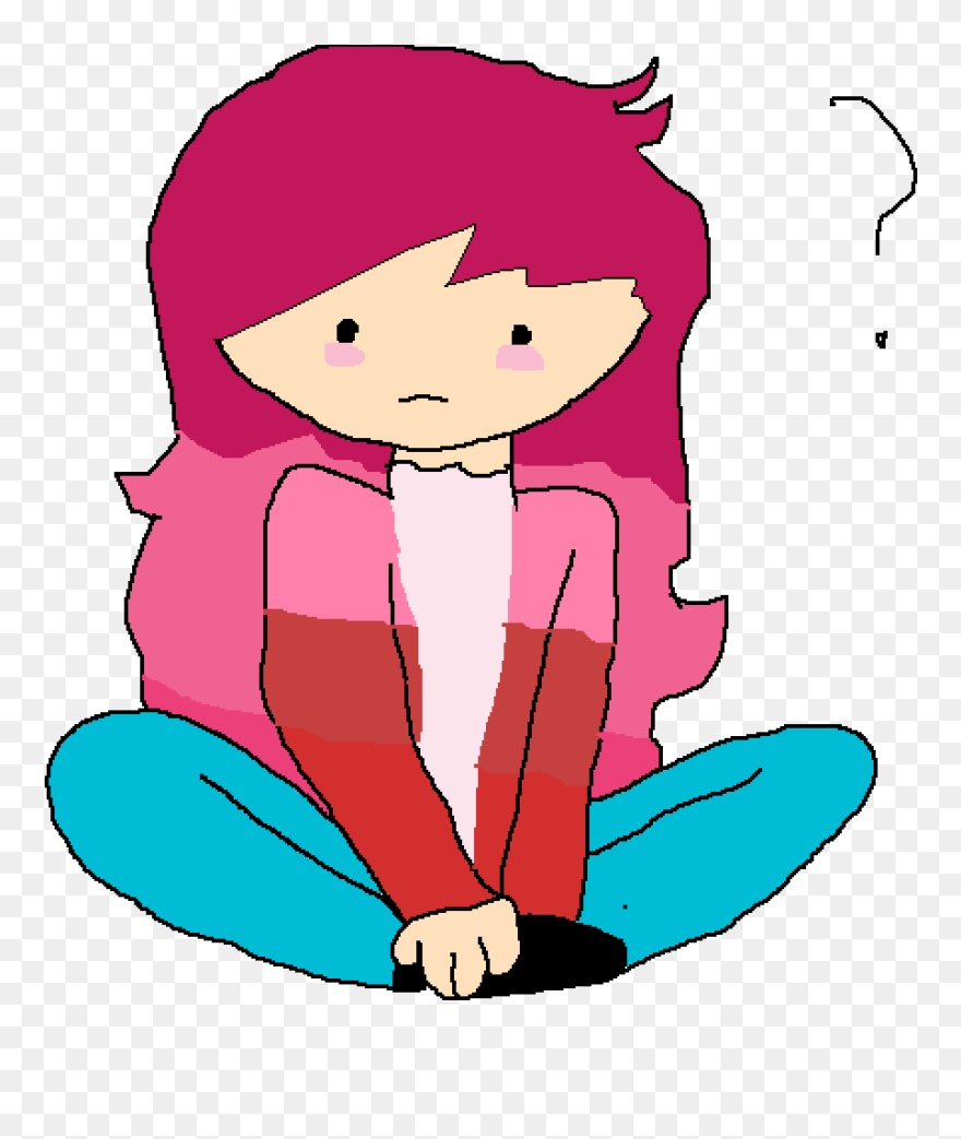 Transparent Confused Person Clipart - Sitting Confused Kid Cartoon - Png Download