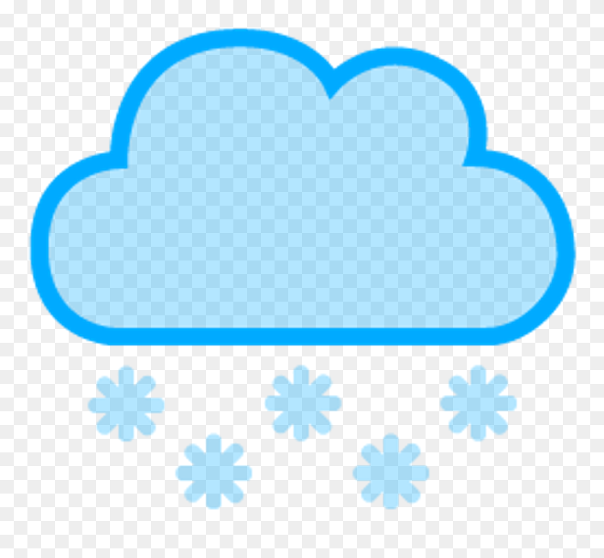 Snow Cloud Clipart Transparent Background - Snow Weather Icon Png