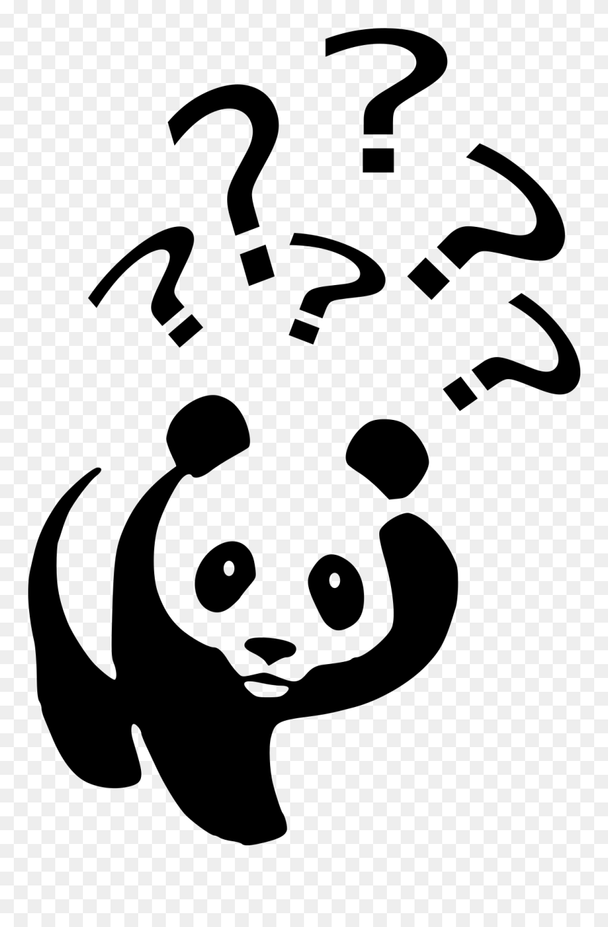 Panda Point D Interrogation Clipart