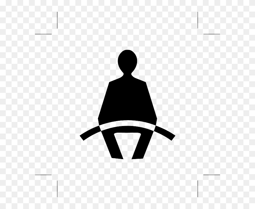 Seat Belt Clip Art - Fasten Seat Belt Sign - Png Download