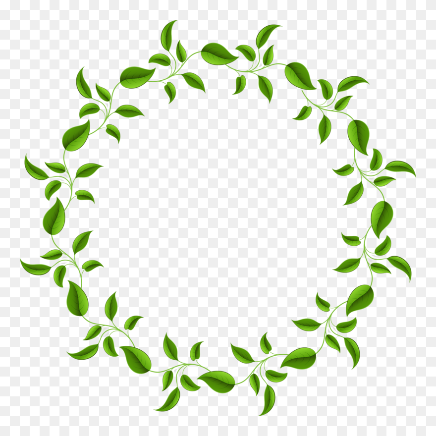 #leaves #frame #circleframe #border #ftestickers - Leaf Circle Frame Png Clipart