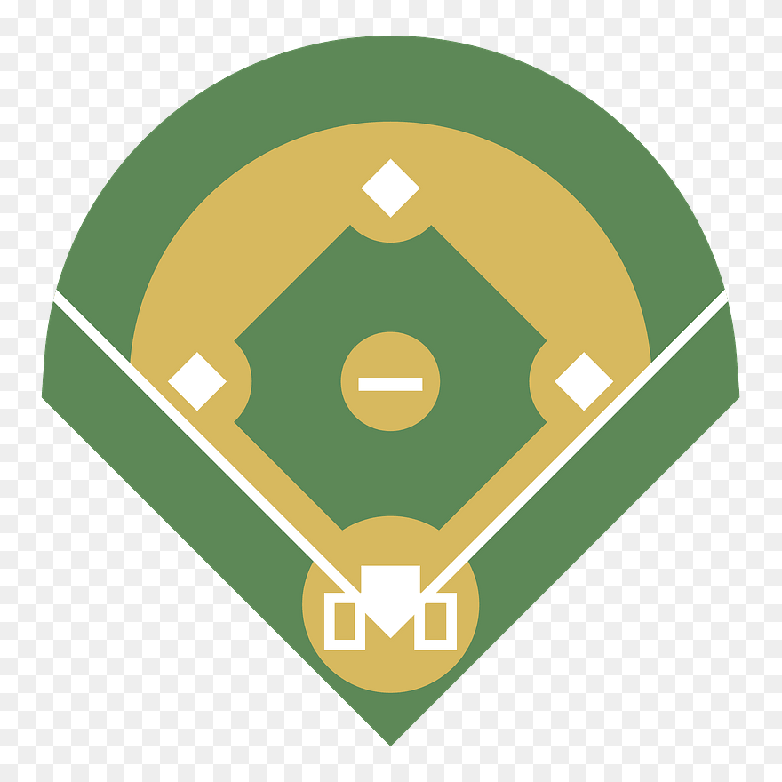 Baseball Park Clipart - 野球 グラウンド イラスト 白黒 - Png Download